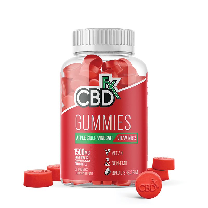 CBDfx Gummies Apple Cider Vinegar Vitamin B12 1500mg CBD 60's