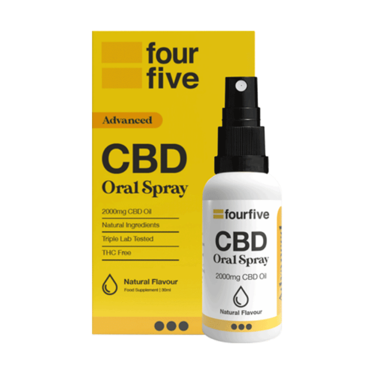 fourfive cbd Advanced CBD Oral Spray 2000mg CBD Oil Natural Flavour 30ml